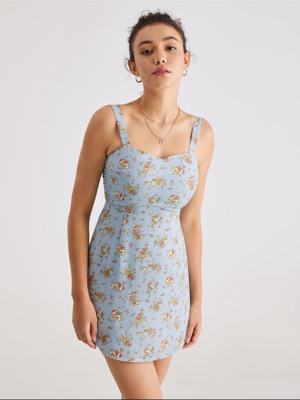 💙 Blue Floral Mini Dress